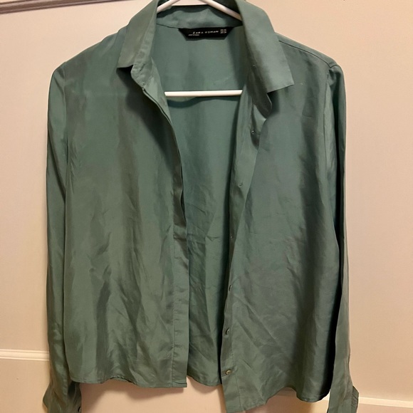 Silk button down blouse - Picture 2 of 3